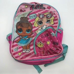 LOL Surprise! Backpack Girl's School Book Bag Pink Glitter Glam Bling